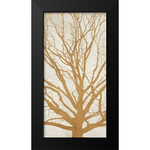 Golden Tree II Black Modern Wood Framed Art Print by Aprile, Alessio