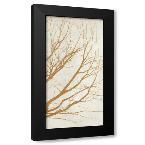 Golden Tree III Black Modern Wood Framed Art Print by Aprile, Alessio