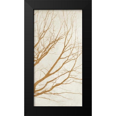 Golden Tree III Black Modern Wood Framed Art Print by Aprile, Alessio