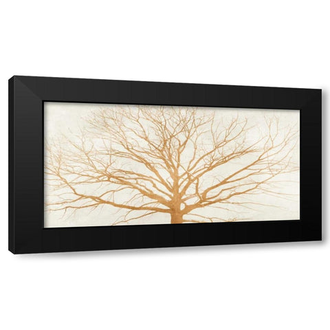 Tree of Gold Black Modern Wood Framed Art Print with Double Matting by Aprile, Alessio