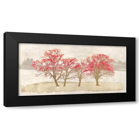 A Crimson Tale Black Modern Wood Framed Art Print with Double Matting by Alessio, Aprile