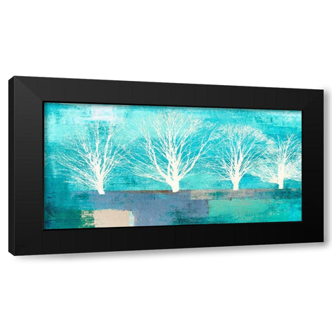 Tree Lines I Black Modern Wood Framed Art Print by Alessio, Aprile