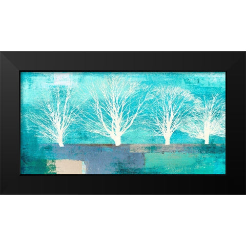 Tree Lines I Black Modern Wood Framed Art Print by Alessio, Aprile