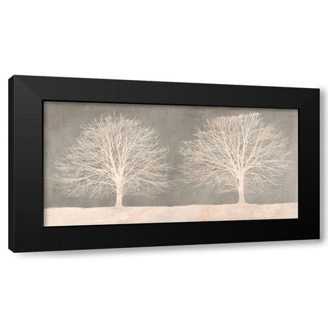 Trees on Grey Black Modern Wood Framed Art Print with Double Matting by Aprile, Alessio
