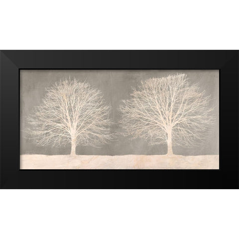 Trees on Grey Black Modern Wood Framed Art Print by Aprile, Alessio