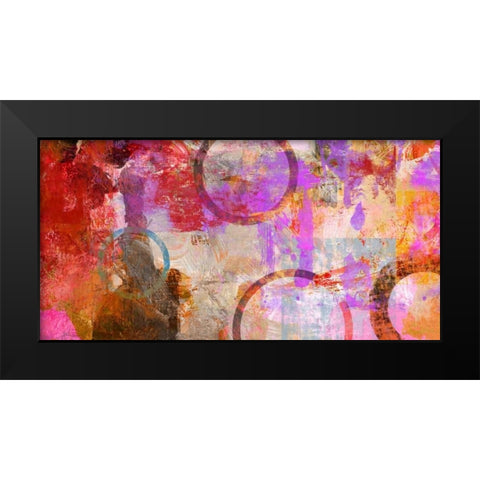 Circle Circus Black Modern Wood Framed Art Print by King, Amber