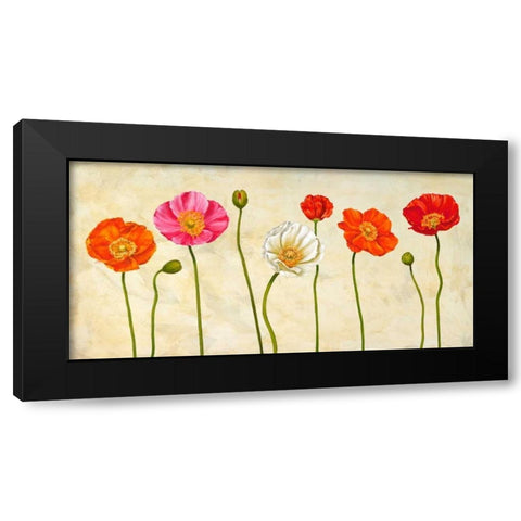 Coquelicots Black Modern Wood Framed Art Print with Double Matting by Ann, Cynthia