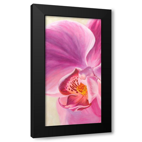 Purple Orchids I Black Modern Wood Framed Art Print by Ann, Cynthia