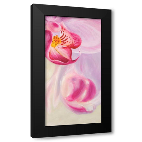 Purple Orchids III Black Modern Wood Framed Art Print by Ann, Cynthia