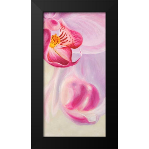 Purple Orchids III Black Modern Wood Framed Art Print by Ann, Cynthia