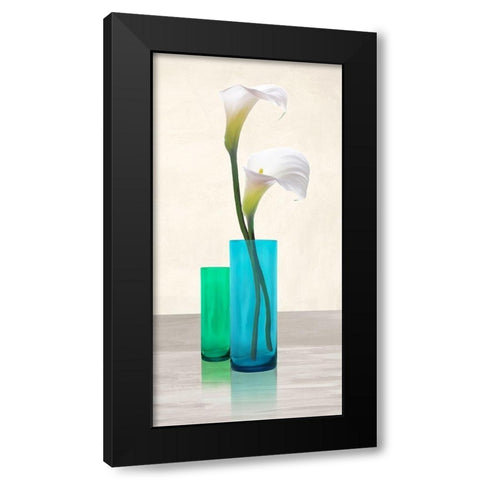 Callas in crystal vases I Black Modern Wood Framed Art Print with Double Matting by Cynthia, Ann