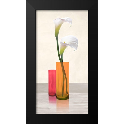 Callas in crystal vases II Black Modern Wood Framed Art Print by Cynthia, Ann
