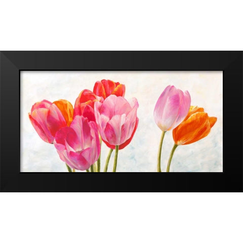 Vive l ete Black Modern Wood Framed Art Print by Ann, Cynthia
