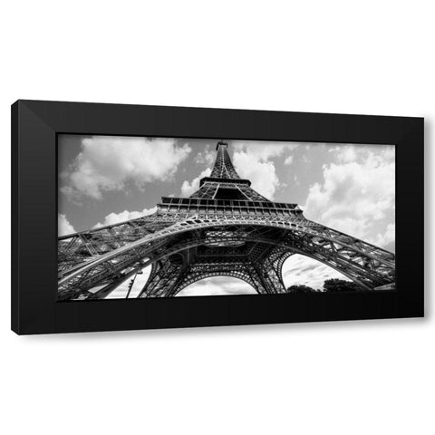 The Eiffel Tower in spring Black Modern Wood Framed Art Print with Double Matting by Jonette, Elias