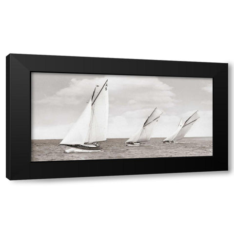 Sloops racing, 1926 Black Modern Wood Framed Art Print with Double Matting by Anonymous