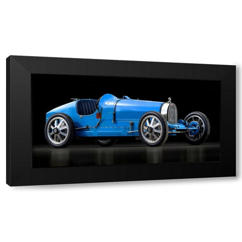Bugatti 35 Black Modern Wood Framed Art Print by Gasoline Images