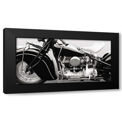 Vintage American bike Black Modern Wood Framed Art Print with Double Matting by Gasoline Images
