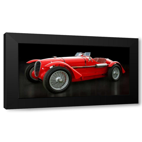 Vintage Italian race-car Black Modern Wood Framed Art Print with Double Matting by Gasoline Images