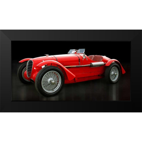 Vintage Italian race-car Black Modern Wood Framed Art Print by Gasoline Images