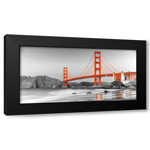 Golden Gate Bridge, San Francisco Black Modern Wood Framed Art Print with Double Matting by Anonymous
