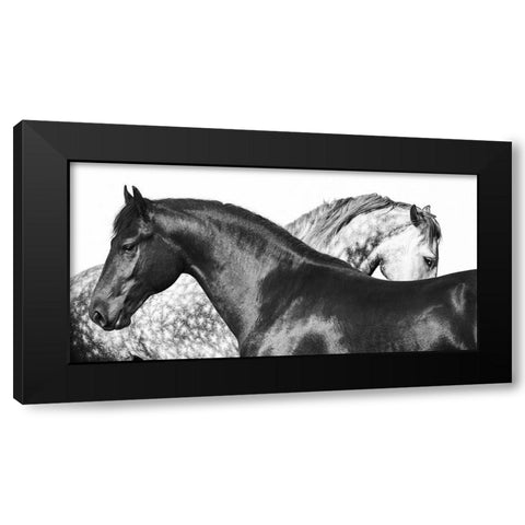 Lovers Black Modern Wood Framed Art Print with Double Matting by Pangea Images