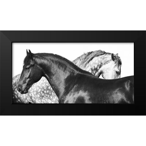 Lovers Black Modern Wood Framed Art Print by Pangea Images