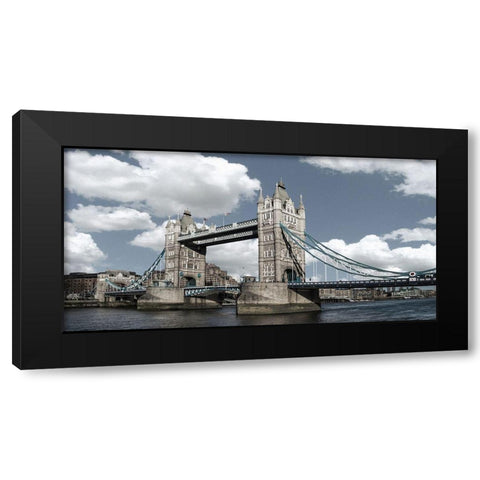 Tower Bridge, London Black Modern Wood Framed Art Print by Barry, Mancini
