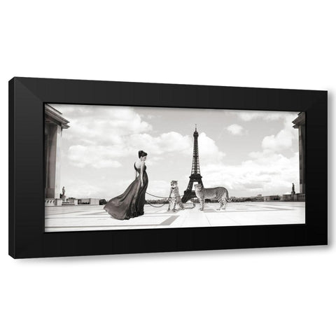 Trocadero View Black Modern Wood Framed Art Print by Lauren, Julian