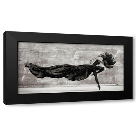 Black Swan Black Modern Wood Framed Art Print by Lauren, Julian