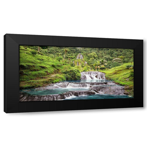 Waterfall in Santa Rosa de Cabal, Colombia (detail) Black Modern Wood Framed Art Print with Double Matting by Pangea Images