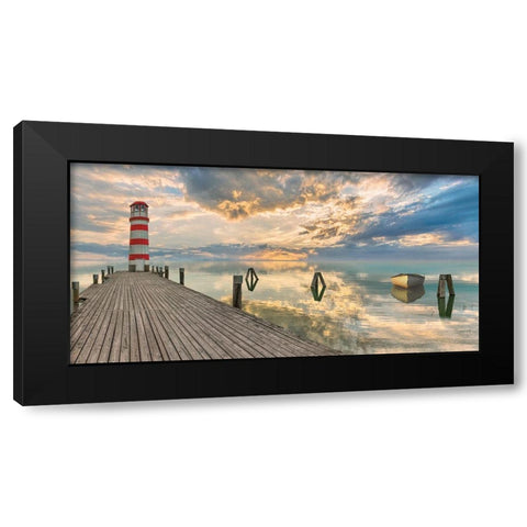 Lighthouse of Tranquillity Black Modern Wood Framed Art Print by Pangea Images