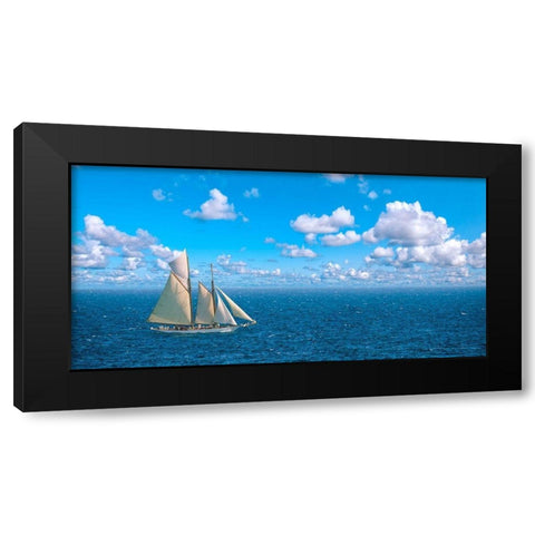 Ocean Sailing Black Modern Wood Framed Art Print by Pangea Images