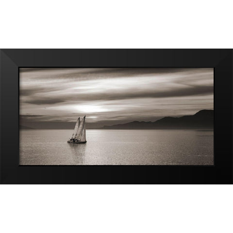 Set Sails (detail) Black Modern Wood Framed Art Print by Pangea Images