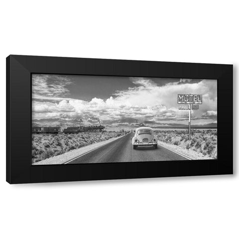Wandering in the USA Black Modern Wood Framed Art Print with Double Matting by Gasoline Images