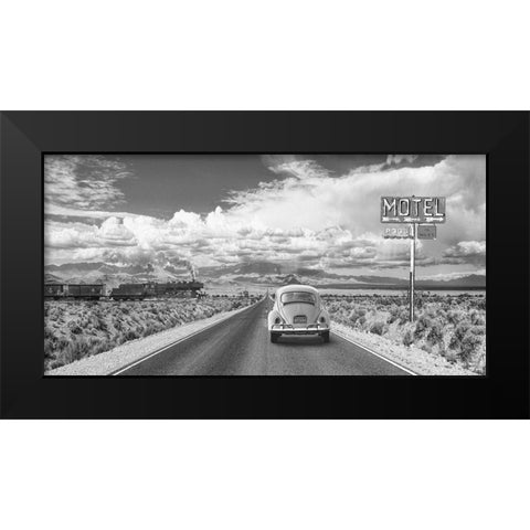 Wandering in the USA Black Modern Wood Framed Art Print by Gasoline Images