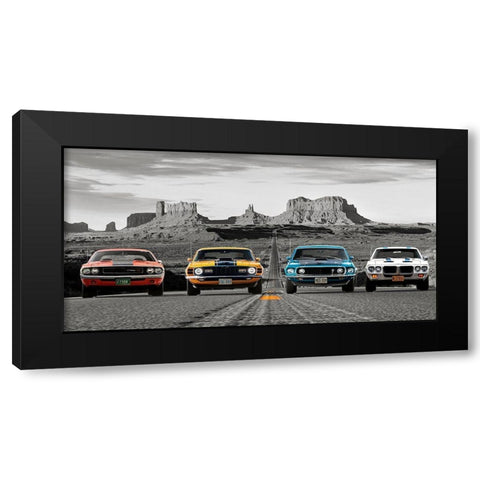 American Bullets - BW Black Modern Wood Framed Art Print by Gasoline Images