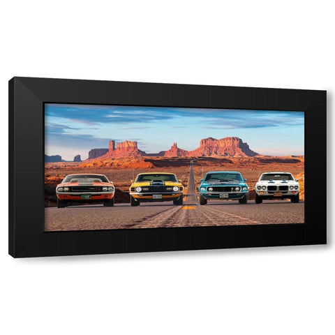 American Bullets Black Modern Wood Framed Art Print by Gasoline Images