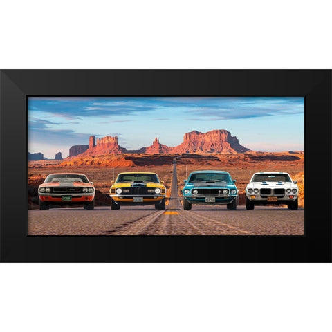 American Bullets Black Modern Wood Framed Art Print by Gasoline Images