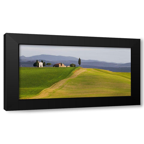 Val dOrcia-Siena-Tuscany (detail) Black Modern Wood Framed Art Print with Double Matting by Pangea Images