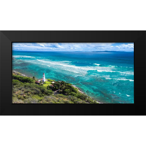 Lighthouse in Galle, Sri Lanka Black Modern Wood Framed Art Print by Pangea Images