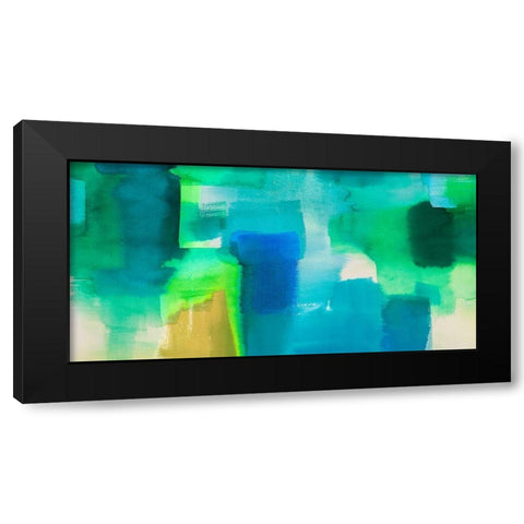 Colors of Water Black Modern Wood Framed Art Print with Double Matting by Asia, Rivieri