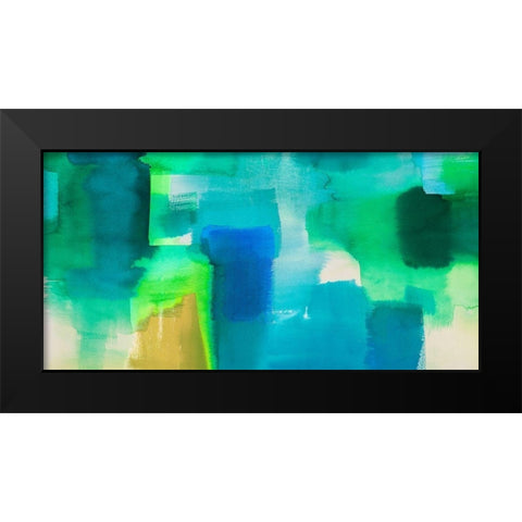 Colors of Water Black Modern Wood Framed Art Print by Asia, Rivieri