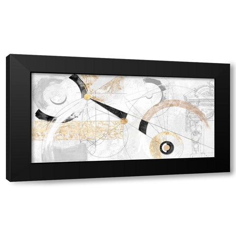 Nero e Oro Black Modern Wood Framed Art Print with Double Matting by Armenti, Arturo