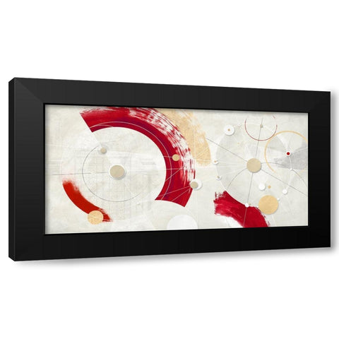 Orbite cremisi Black Modern Wood Framed Art Print with Double Matting by Armenti, Arturo