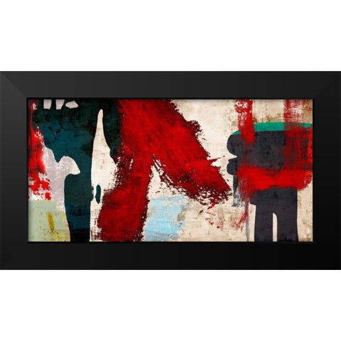 Eccentric Motion Black Modern Wood Framed Art Print by Munson, Anne