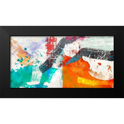 Blinking Black Modern Wood Framed Art Print by Anne, Munson