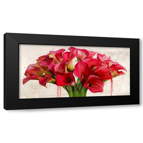 Calla abstraction Black Modern Wood Framed Art Print with Double Matting by Vinci, Alex