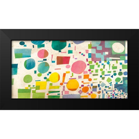 Multicolor Pattern I Black Modern Wood Framed Art Print by Bacci, Leonardo