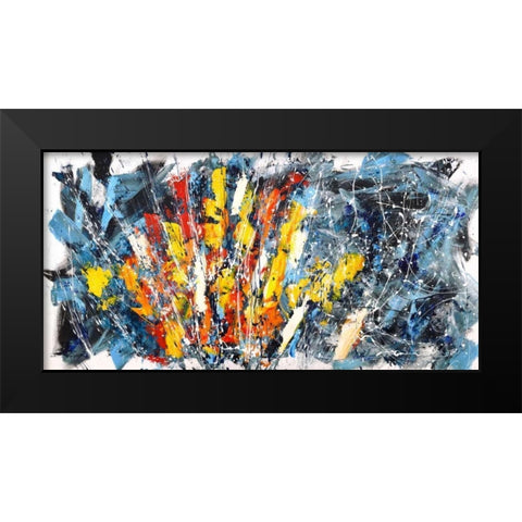 Rising Sun Black Modern Wood Framed Art Print by Ferri, Bob