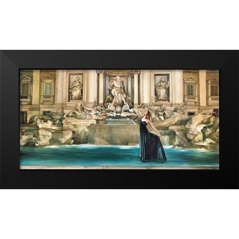 Dolce Vita Black Modern Wood Framed Art Print by Benson, Pierre